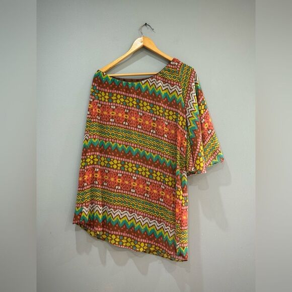 Brown Judith March One-Sleeve Mini Dress Size L EUC - Picture 4 of 6